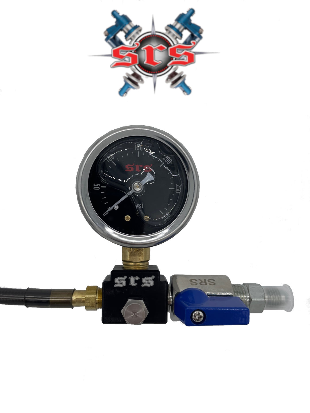 Nitrogen Regulator Hose End Assembly | with No-Loss Chuck, Gauge, Valves, 12" Whip
