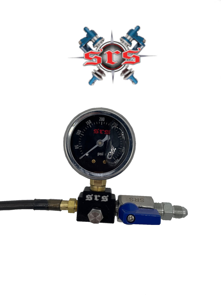 Nitrogen Regulator Hose End Assembly | with No-Loss Chuck, Gauge, Valves, 12" Whip