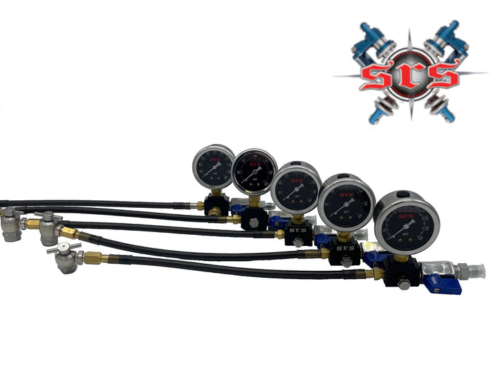 Nitrogen Regulator Hose End Assembly | with No-Loss Chuck, Gauge, Valves, 12" Whip