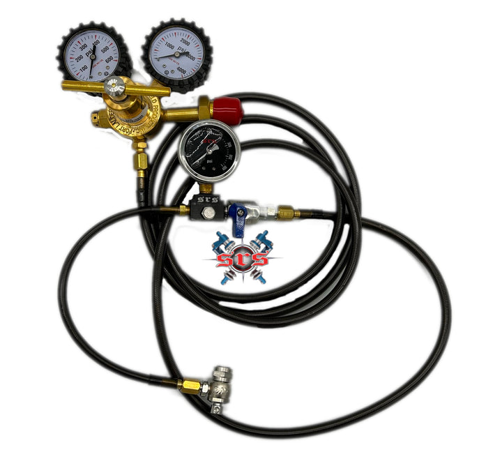 Uniweld 400 PSI Nitrogen Regulator Kit | with Gauge, Bleed Off, & Whip