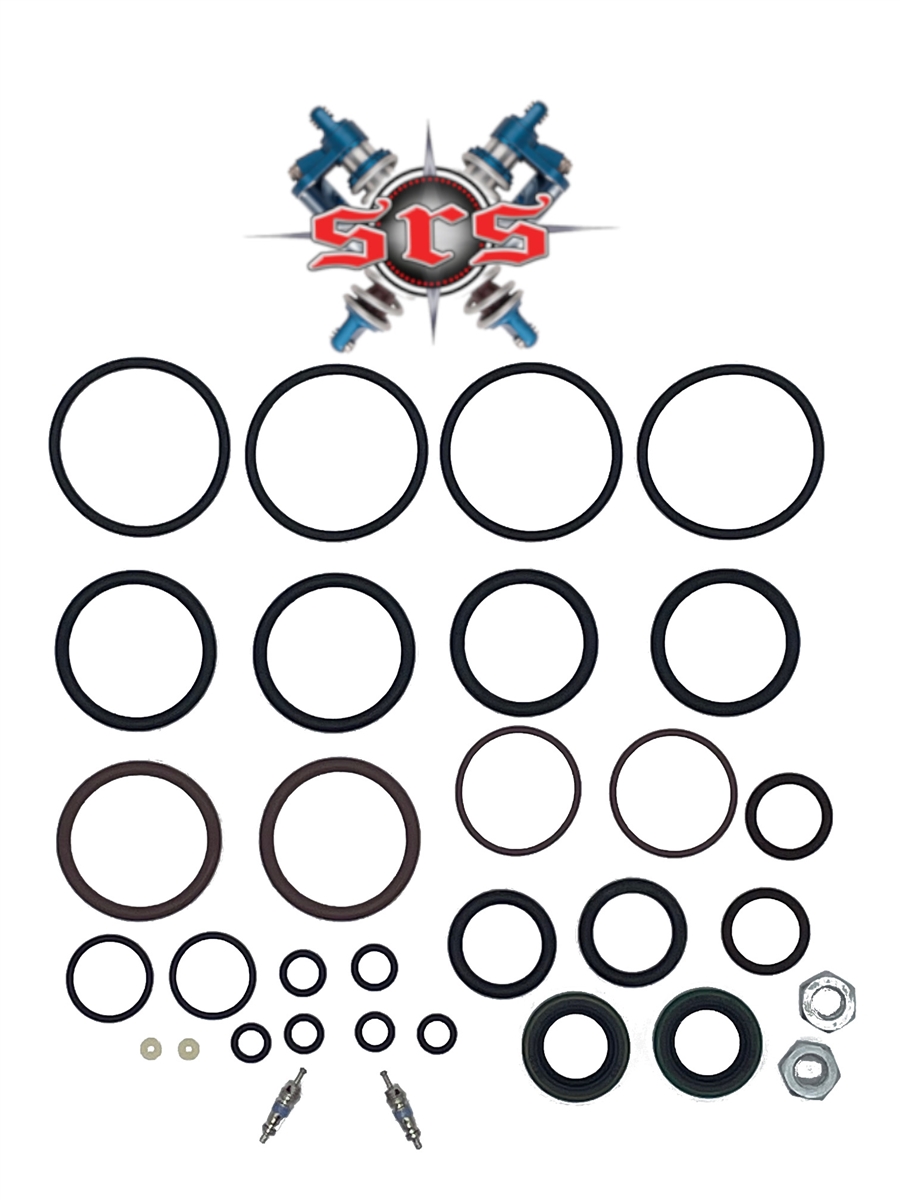 Works Performance shock rebuild seal kit piggyback Stadium Black